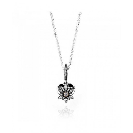 Pandora Necklace-Snowflake Heart Complete