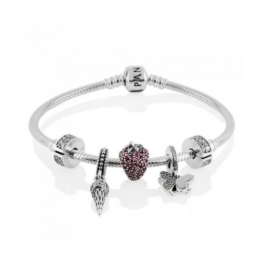 Pandora Bracelet-Summer Strawberry Complete Jewelry
