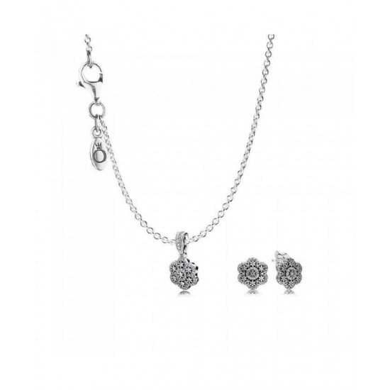 Pandora Jewellery Set-Crystallised Floral Jewelry