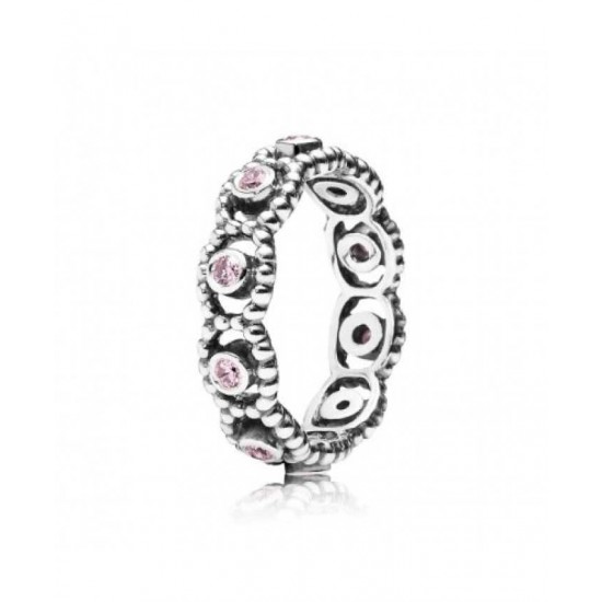 Pandora Ring-Silver Pink Cz Romance