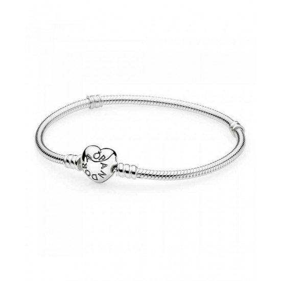 Pandora Bracelet-Silver Heart Clasp