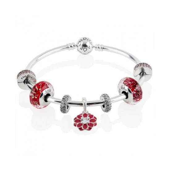 Pandora Bracelet-Oriental Bloom Complete Bangle