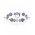 Pandora Bracelet-Silver Purple Droplets Complete