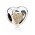 Pandora Charm-Silver 14ct Gold Two Hearts In One