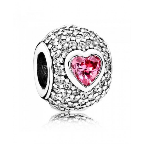 Pandora Charm-Silver Cubic Zirconia Captivating Heart