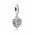 Pandora Charm-Silver Intricate Heart Lock Pendant