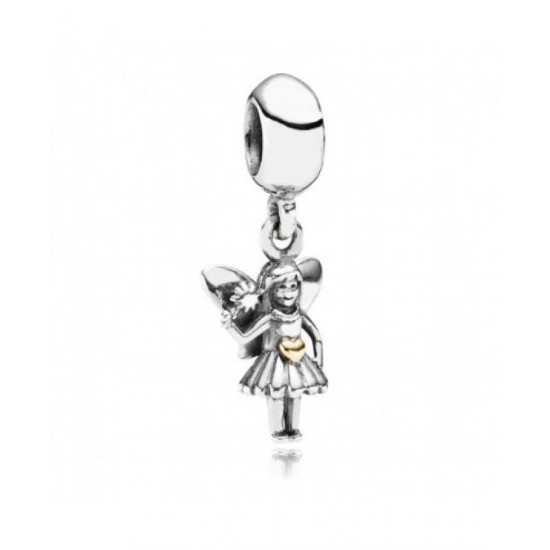 Pandora Charm-Sterling Silver 14ct Gold Fairy