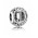 Pandora Charm-Silver Cubic Zirconia Vintage D Swirl