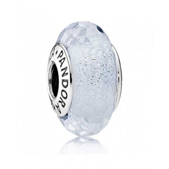Pandora Charm-Oceanic Frosty Mint Glitter Sterling Silver Glass