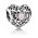 Pandora Charm-Silver October Birthstone Signature Heart