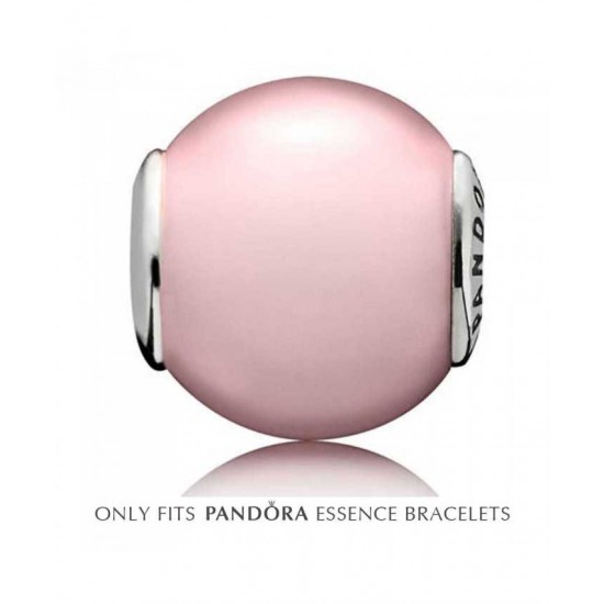 Pandora Charm-Essence Silver Rose Quartz CaRing