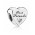 Pandora Charm-Silver Cubic Zirconia Friendship Heart