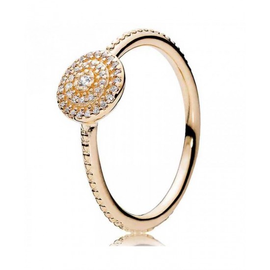 Pandora Ring-14ct Gold Radiant Elegance
