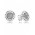 Pandora Earring-Silver Round Cubic Zirconia Signature Stud