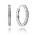 Pandora Earring-Silver Pave Signature Hoop