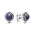 Pandora Earring-Silver September Birthstone Lapis Lazuli Stud
