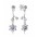 Pandora Earring-Silver Cubic Zirconia Forget Me Not Drop