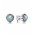 Pandora Earring-Silver March Birthstone Aquamarine Stud