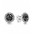 Pandora Earring-Silver Sparkling Black Spinel Cubic Zirconia Stud