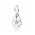Pandora Pendant-Silver White Enamel Primrose