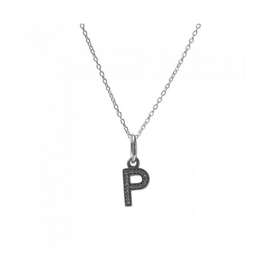 Pandora Necklace-Sparkling Alphabet P
