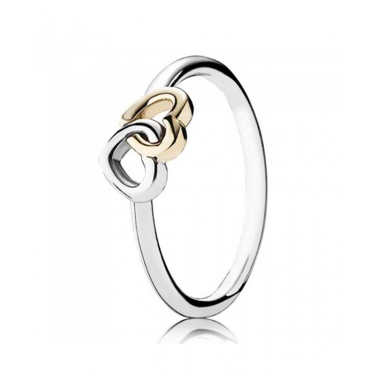 Pandora Ring-Silver 14ct Interlocked Hearts Jewelry