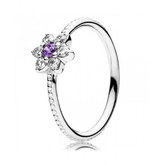 Pandora Ring-Silver Cubic Zirconia Forget Me Not
