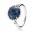 Pandora Ring-Silver Round Midnight Blue Crystal